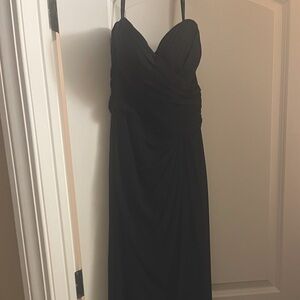 NWT Bill Levkoff Black Strapless Chiffon Bridesmaid Dress